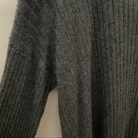 Mudd Open Face Gray Ribbed Cardigan M - Picture 5 of 7